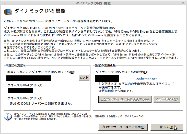 Screenshot-ダイナミック DNS 機能